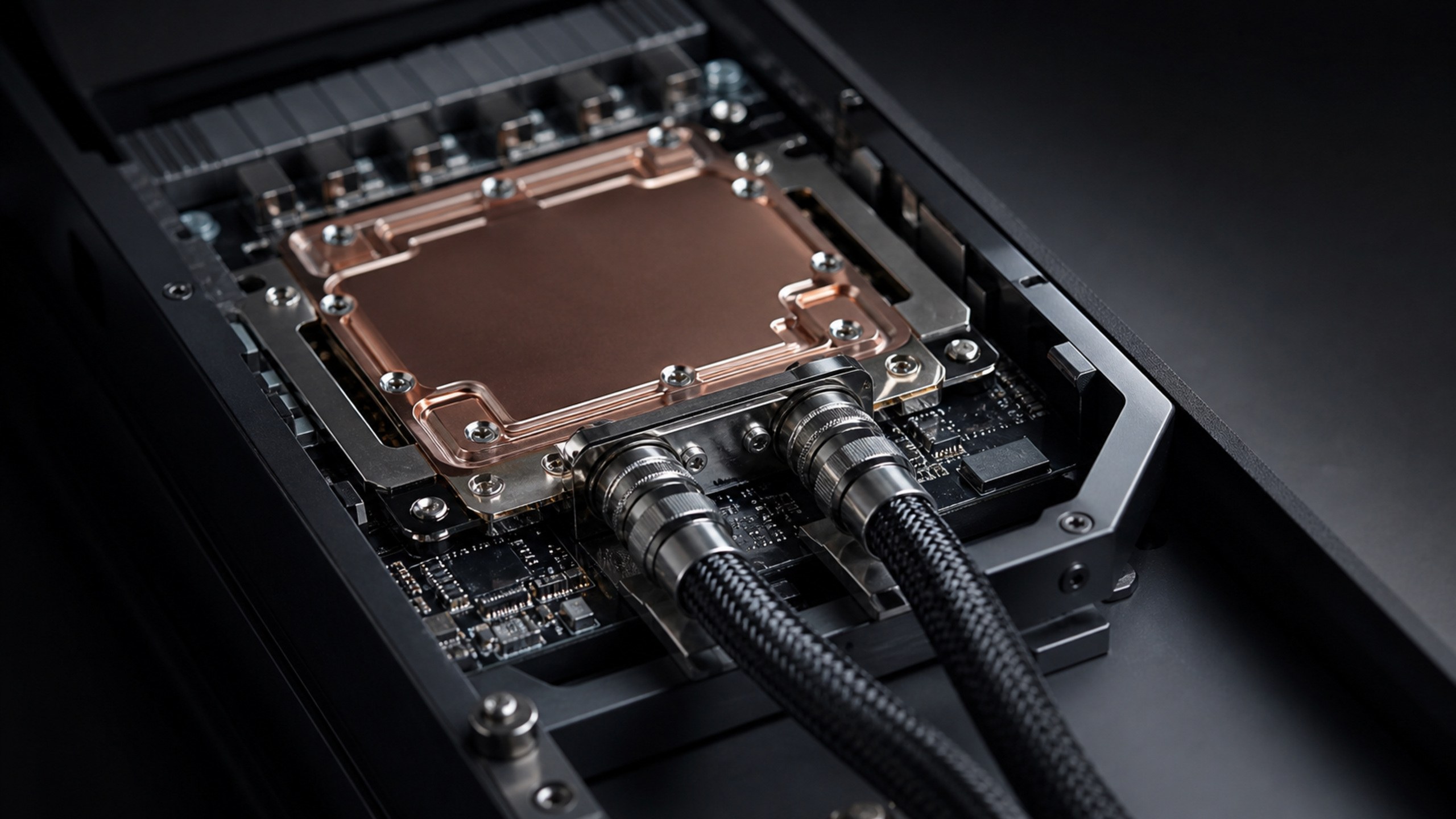 Liquid cooling manifolds at the rack